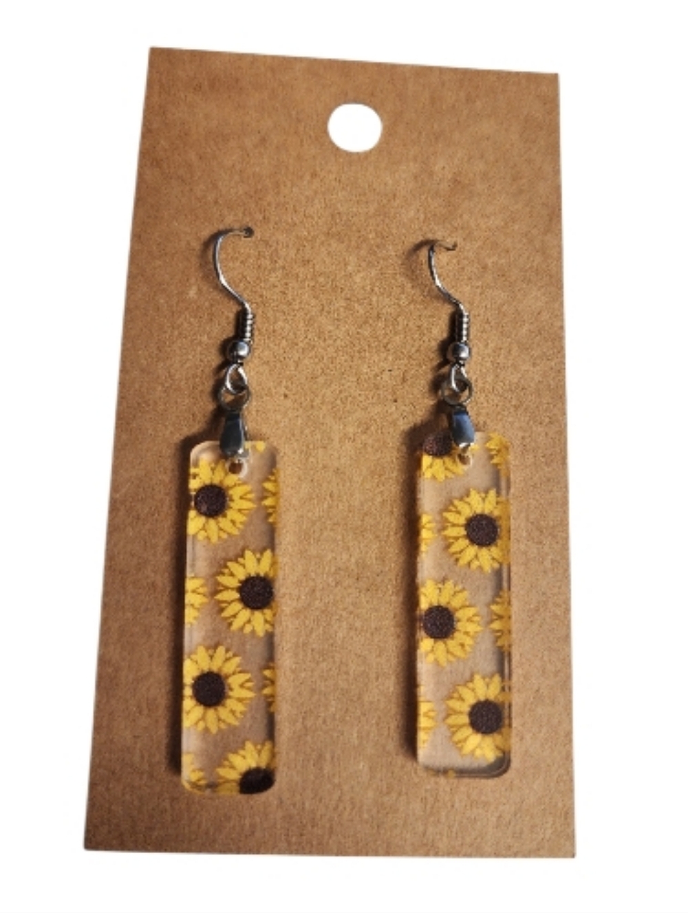 Sunlit Petal Shine Acrylic Drop Earrings